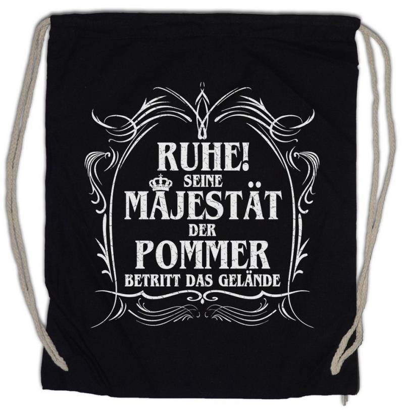 Urban Backwoods Turnbeutel Seine Majestät Der Pommer Turnbeutel Mecklenburg Stettin DDR Fun (1-tlg), Ostalgie Ossi Spaß Osten von Urban Backwoods