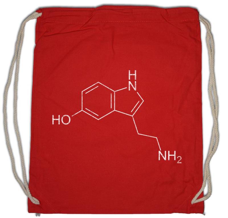 Urban Backwoods Turnbeutel Serotonin Molecule Lifting Turnbeutel Fun Geek Nerd Molekül Teacher (1-tlg), Lehrer Chemie Coffee Spaß von Urban Backwoods