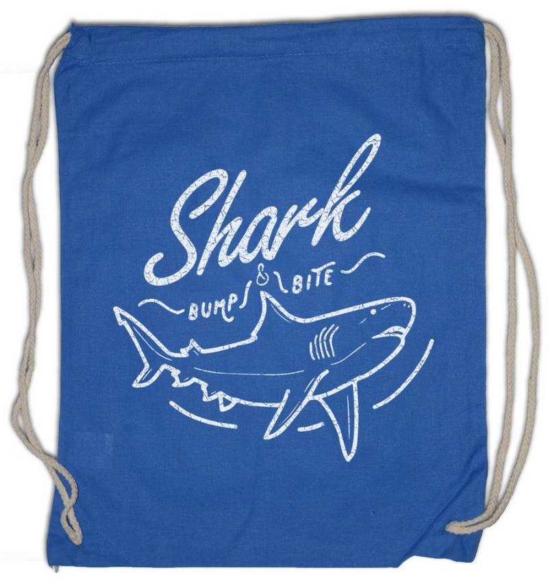 Urban Backwoods Turnbeutel Shark Bump & Bite Turnbeutel Hai Jaws Haie Boxer Surfer Surfen Taucher (1-tlg), Tauchen Diver Diving Boxen von Urban Backwoods