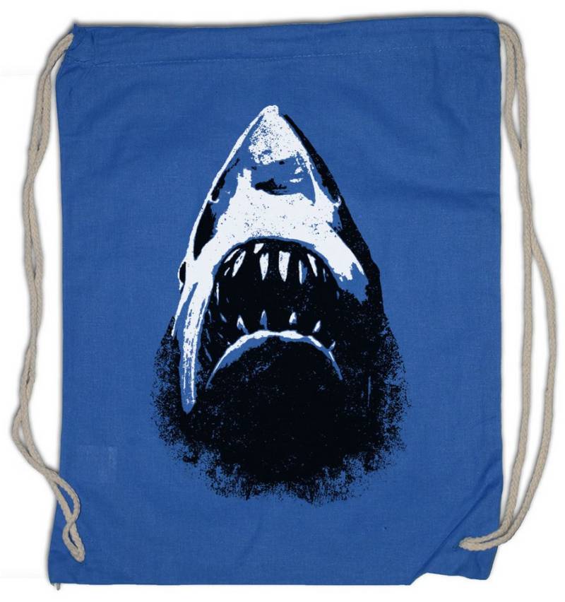 Urban Backwoods Turnbeutel Shark Face Turnbeutel Hai Jaws Sharks Geek Nerd Haifisch Weiße Hunger (1-tlg), White Kiefer Zähne von Urban Backwoods