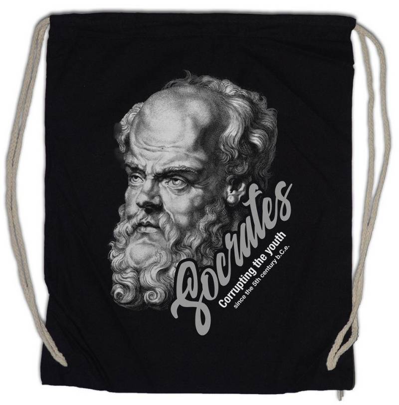 Urban Backwoods Turnbeutel Socrates Corrupting The Youth B Turnbeutel Sokrates Philosoh Platon (1-tlg), Athen Sophismus Apologie Griechenland von Urban Backwoods