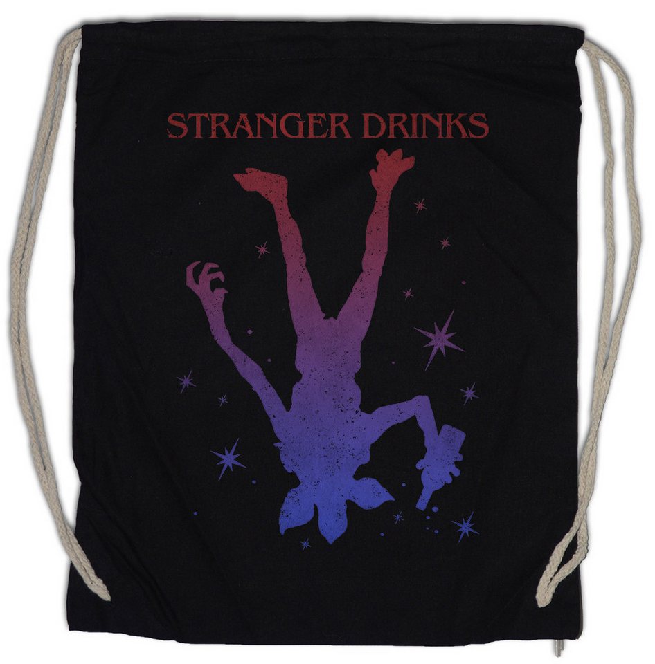 Urban Backwoods Turnbeutel Stranger Drinks Turnbeutel Besoffen Karneval Fasching Kostüm (1-tlg), Verkleidung Alkohol Party Bier von Urban Backwoods