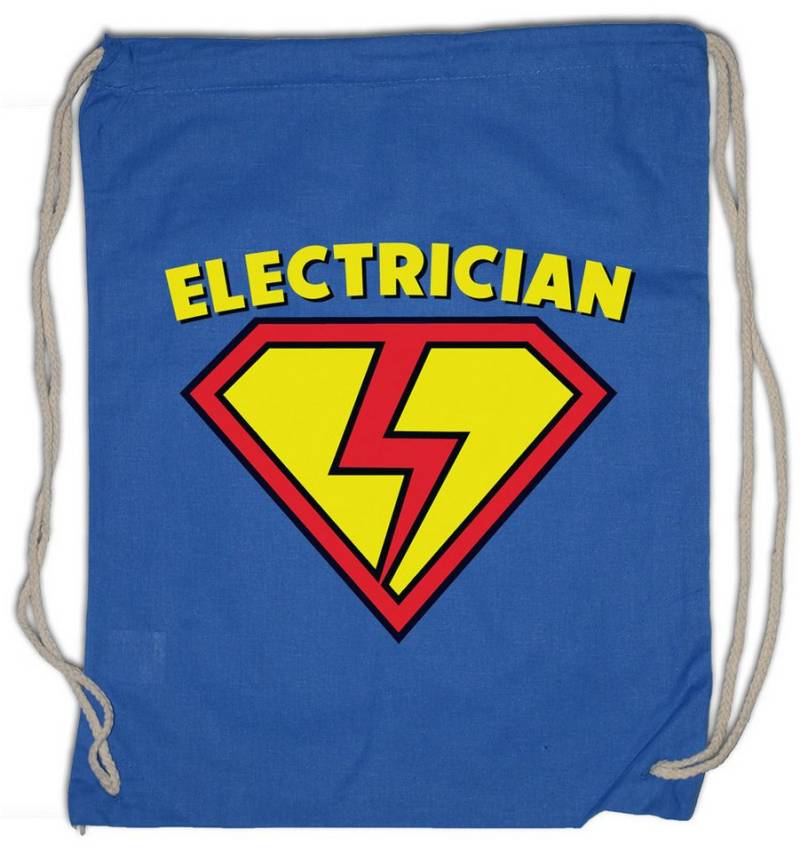 Urban Backwoods Turnbeutel Super Electrician Turnbeutel Elektriker Volt Strom Geselle Lehre Man (1-tlg), Meister Beruf Zunft Handwerk von Urban Backwoods