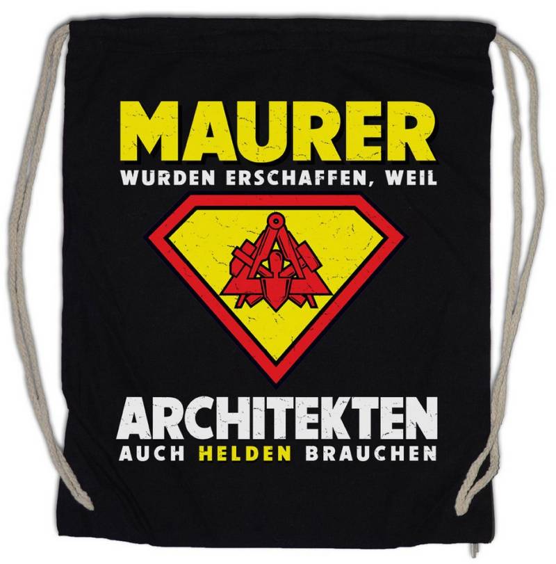 Urban Backwoods Turnbeutel Super Maurer Turnbeutel Symbol Handwerk Beruf Lehre Man Geselle (1-tlg), Meister Zunft Baustelle Bau von Urban Backwoods