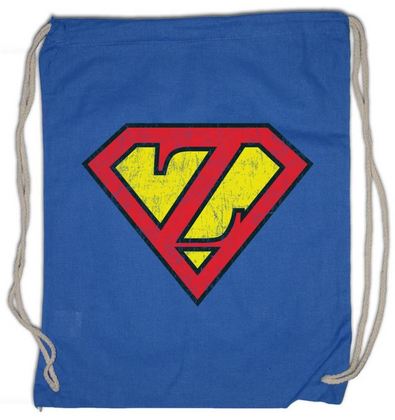 Urban Backwoods Turnbeutel Super Z Turnbeutel Buchstabe Initialen Vorname Nachname Man Fasching (1-tlg), Karneval Kostüm Costume Superheld von Urban Backwoods