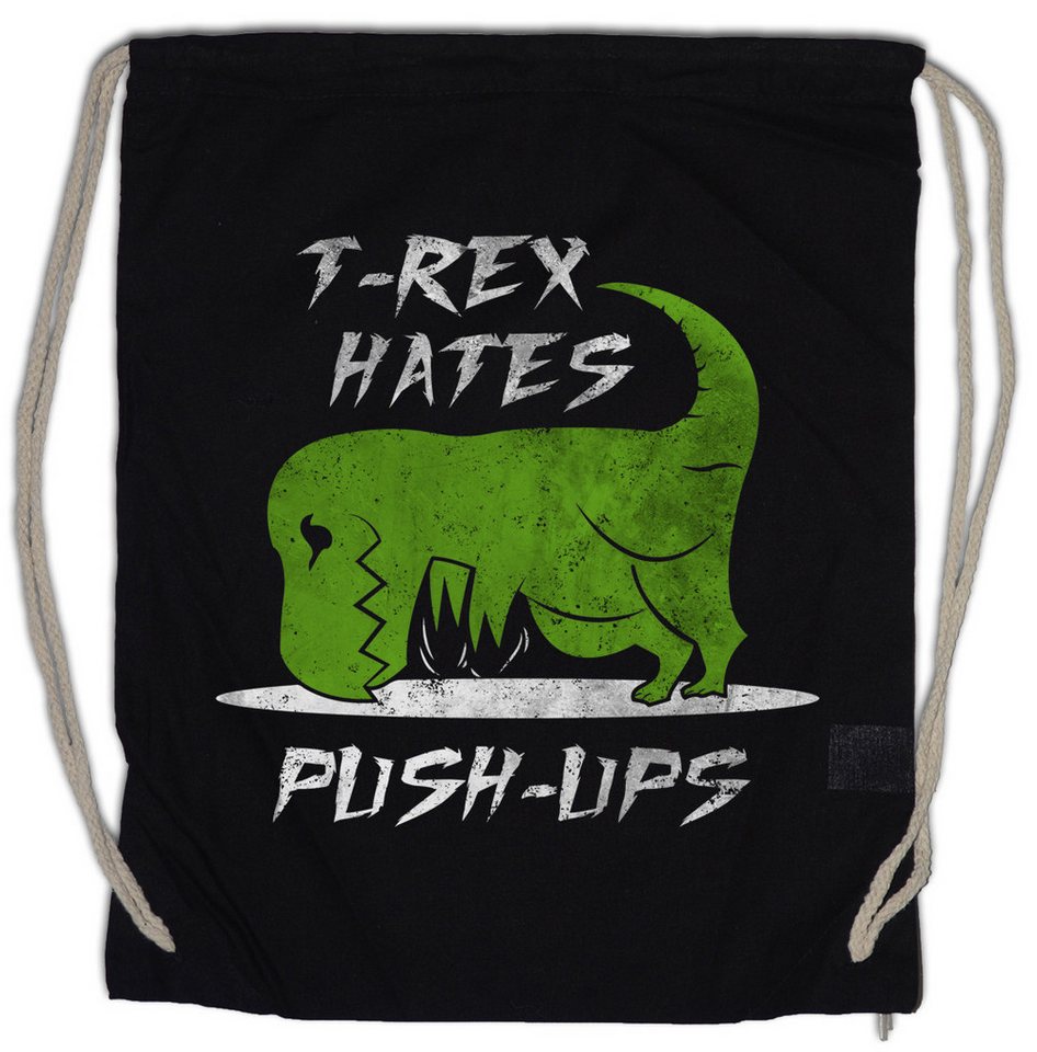 Urban Backwoods Turnbeutel T-Rex Hates Push-Up Turnbeutel Tyrannosaurus Rex T-Rex Dinosaurier (1-tlg), Dino Dinosaur T Rex von Urban Backwoods