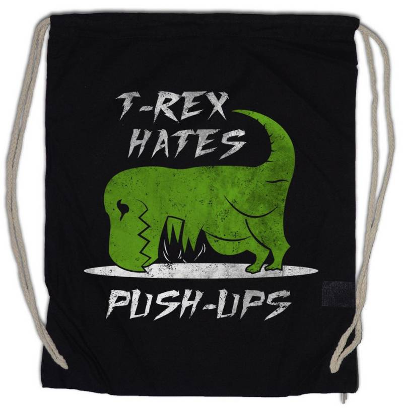 Urban Backwoods Turnbeutel T-Rex Hates Push-Up Turnbeutel Tyrannosaurus Rex T-Rex Dinosaurier (1-tlg), Dino Dinosaur T Rex von Urban Backwoods