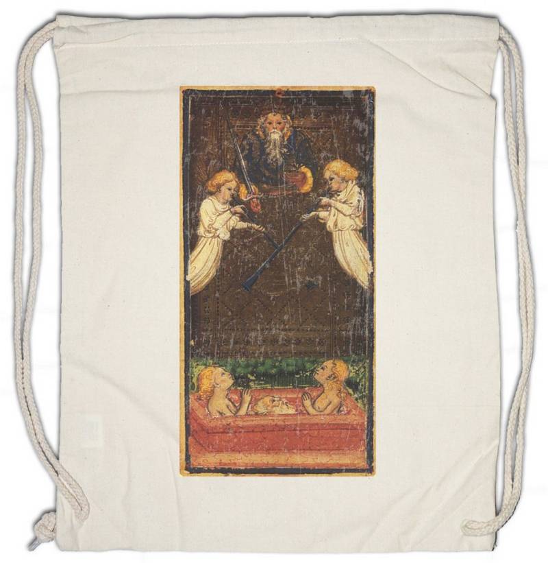 Urban Backwoods Turnbeutel Tarot Arcanum Lovers Turnbeutel Karte Karten Card Voddoo Die Liebenden (1-tlg), Black Occult Magic Schwarze von Urban Backwoods