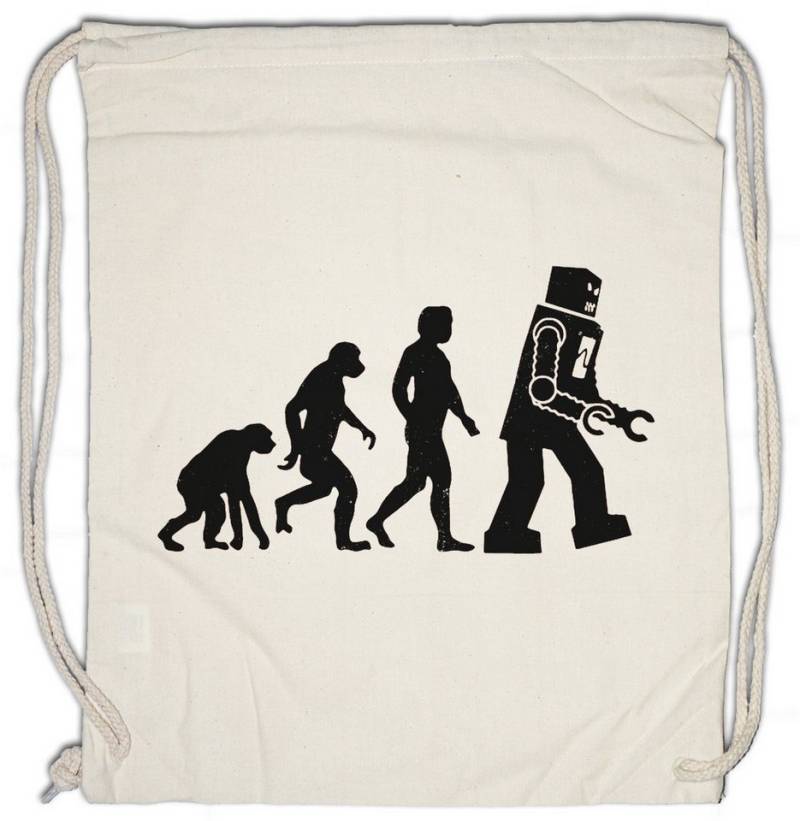 Urban Backwoods Turnbeutel The Big White Robot Evolution Turnbeutel Bang Sheldon Roboter TBBT (1-tlg), Theory Nerd Cooper TV von Urban Backwoods