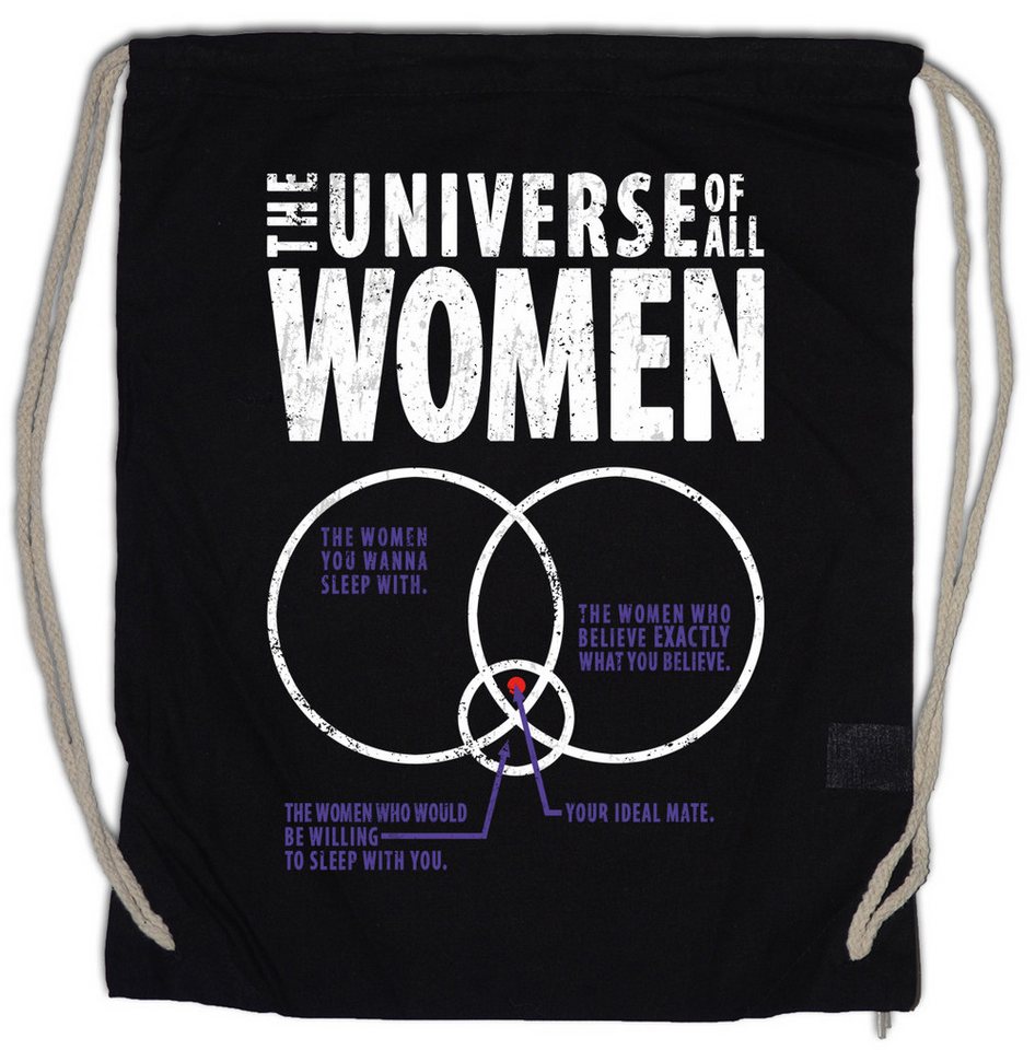 Urban Backwoods Turnbeutel The Universe Of Women Logo II Turnbeutel Big Comedy TV TBBT Bang Humor (1-tlg), Theory Sheldon Geek Freak von Urban Backwoods
