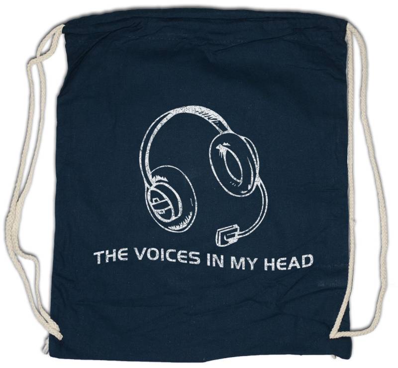 Urban Backwoods Turnbeutel The Voices In My Head Turnbeutel Music DJ MC Punk Musik Rock Kopfhörer (1-tlg), CB Funker Radio Operator von Urban Backwoods