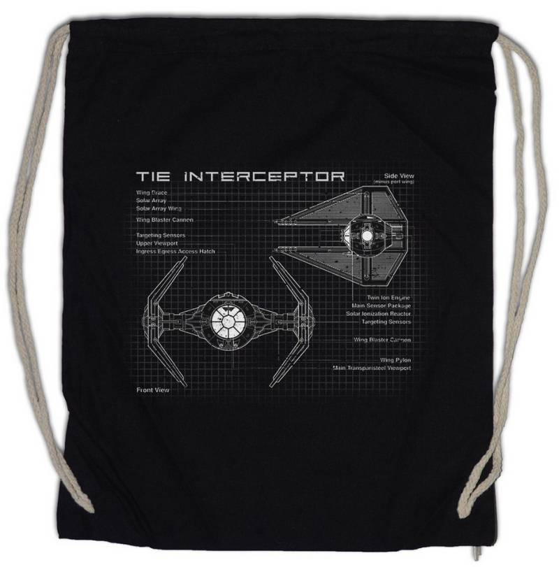 Urban Backwoods Turnbeutel Tie Blueprint Turnbeutel Star Empire Fighter Storm Wars Interceptor (1-tlg), Trooper Imperium Sci-Fi Science von Urban Backwoods
