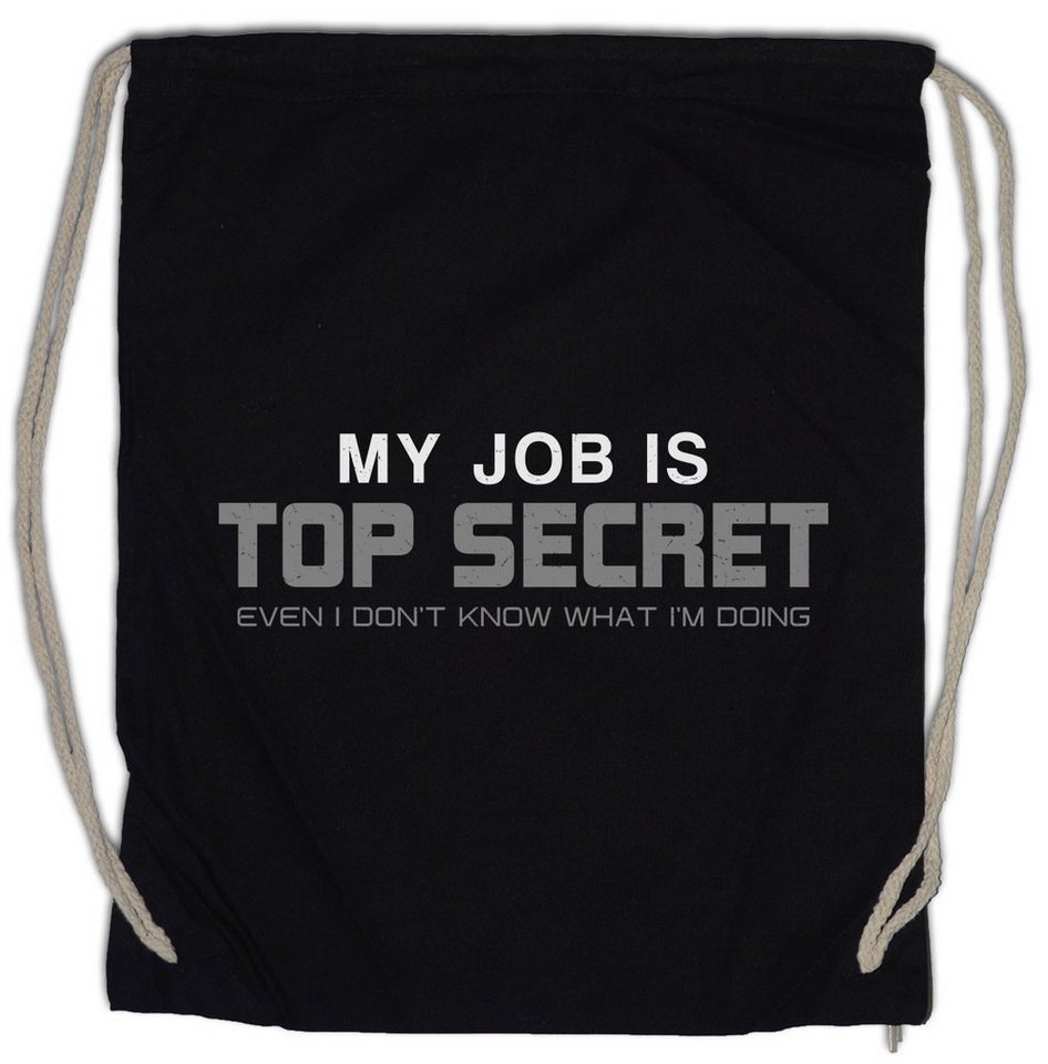 Urban Backwoods Turnbeutel Top Secret Turnbeutel Job Beruf Arbeit Agent Geheimdienst Polizei (1-tlg), Profession Geheimnis Detektiv Lehrer von Urban Backwoods