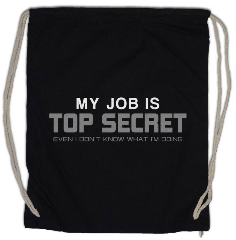 Urban Backwoods Turnbeutel Top Secret Turnbeutel Job Beruf Arbeit Agent Geheimdienst Polizei (1-tlg), Profession Geheimnis Detektiv Lehrer von Urban Backwoods