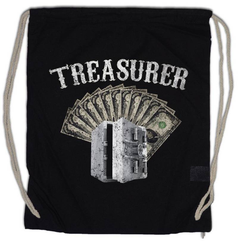 Urban Backwoods Turnbeutel Treasurer Patch Turnbeutel Ride To Live Biker Rider MC Chopper Rocker (1-tlg), Club SOA Patch Biker von Urban Backwoods