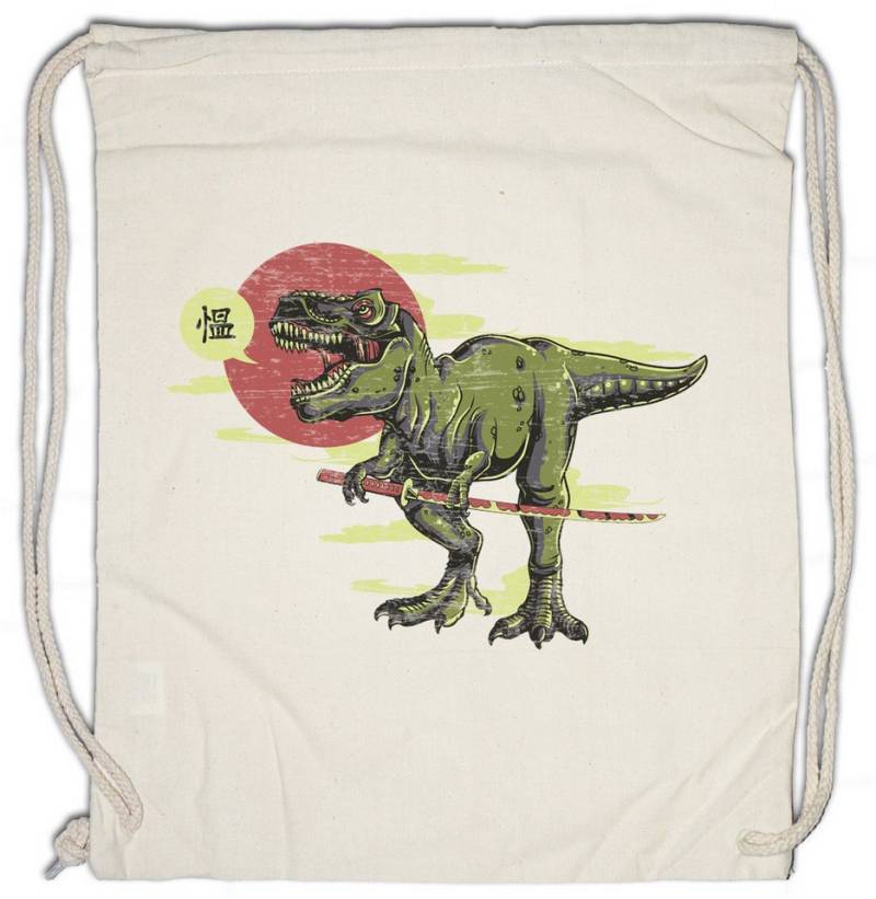 Urban Backwoods Turnbeutel Tyrannosaurus Samurai Turnbeutel Dinosaurier Dino Dinosaur Rex Ninja (1-tlg), Bushido T-Rex Banzai Krieger von Urban Backwoods