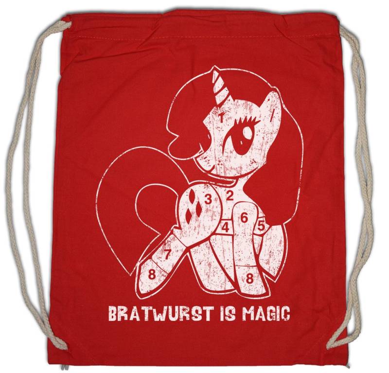 Urban Backwoods Turnbeutel Unicorn Bratwurst Turnbeutel Einhorn Comic Anime Regenbogen Rainbow (1-tlg), Cute Fantasy Fairies Princess von Urban Backwoods