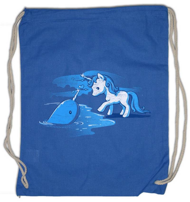 Urban Backwoods Turnbeutel Unicorn Unihorn Turnbeutel Einhorn Regenbogen Horn Rainbow Fun Fairies (1-tlg), Princess Fairytale Unicorn Whale von Urban Backwoods