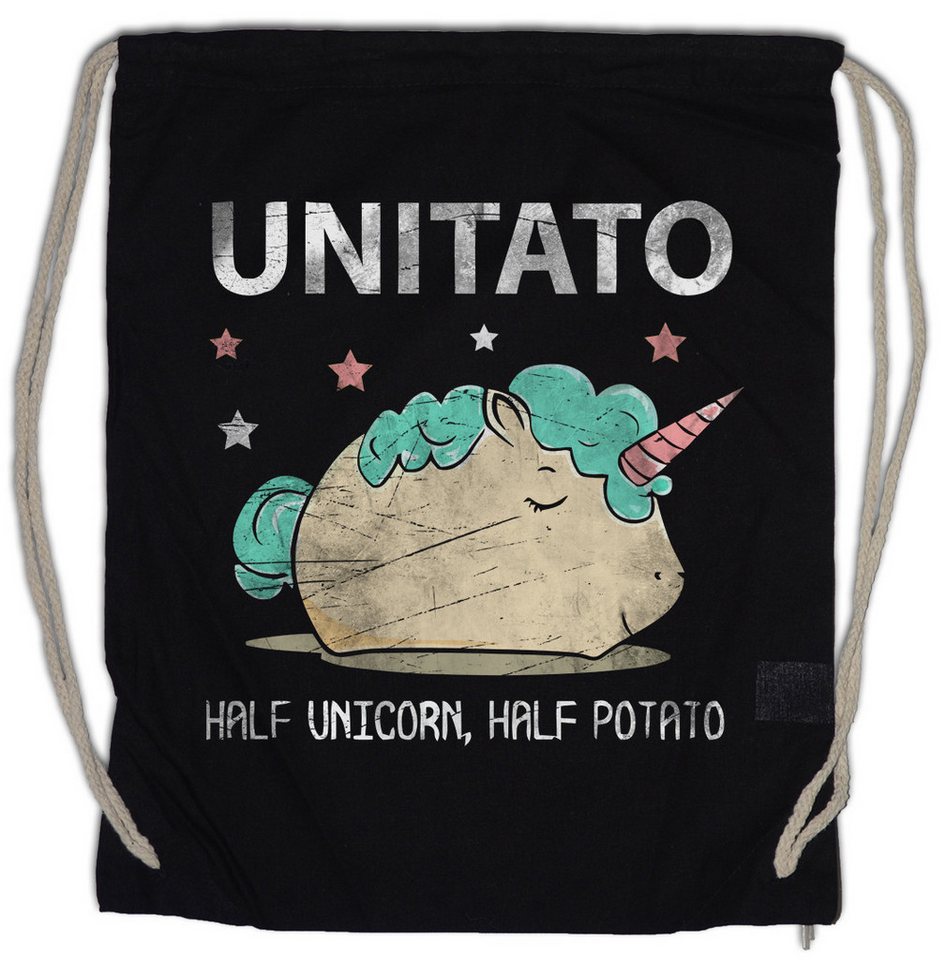 Urban Backwoods Turnbeutel Unitato Turnbeutel Unicorn Potato Einhorn Regenbogen Rainbow Kartoffel (1-tlg), Fun Comedy Elfen Elfe von Urban Backwoods