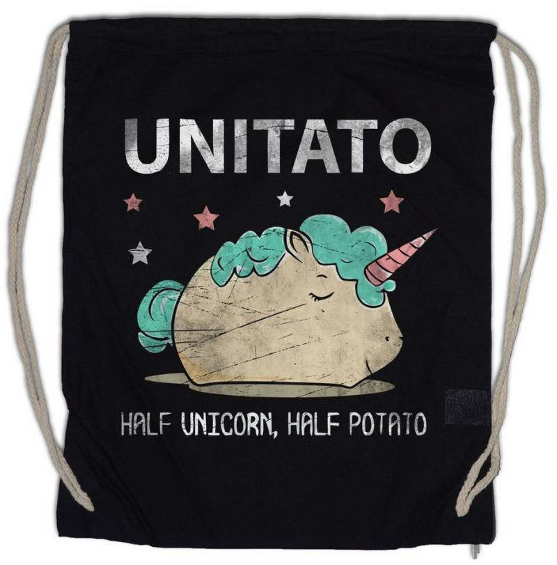 Urban Backwoods Turnbeutel Unitato Turnbeutel Unicorn Potato Einhorn Regenbogen Rainbow Kartoffel (1-tlg), Fun Comedy Elfen Elfe von Urban Backwoods