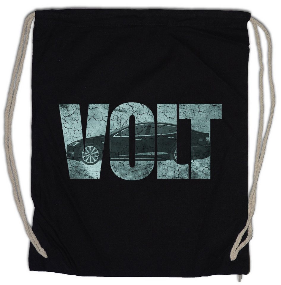 Urban Backwoods Turnbeutel V Car Turnbeutel Elektroauto Fun BEV PHEV Plug In Plug-In Elektro Auto (1-tlg), Battery Akku E-Auto E-Mobil von Urban Backwoods