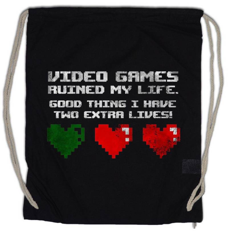 Urban Backwoods Turnbeutel Video Games Ruined My Life Turnbeutel Gamer RPG Roleplay Games Gaming (1-tlg), Video PC Admin Good von Urban Backwoods