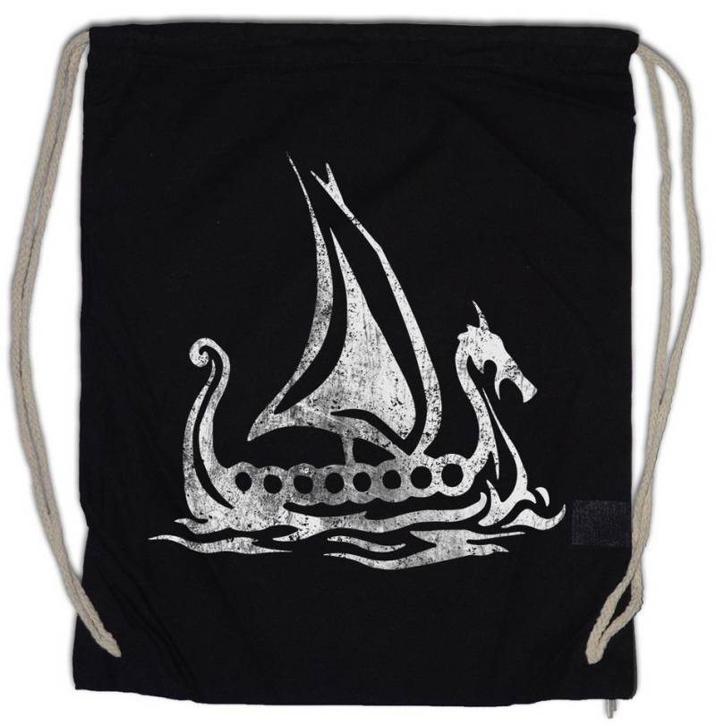 Urban Backwoods Turnbeutel Viking Ship IV Turnbeutel Drachenboot Runen Walhalla Odin Thor Norse (1-tlg), Vikings Norsemen Hugin Tyr von Urban Backwoods