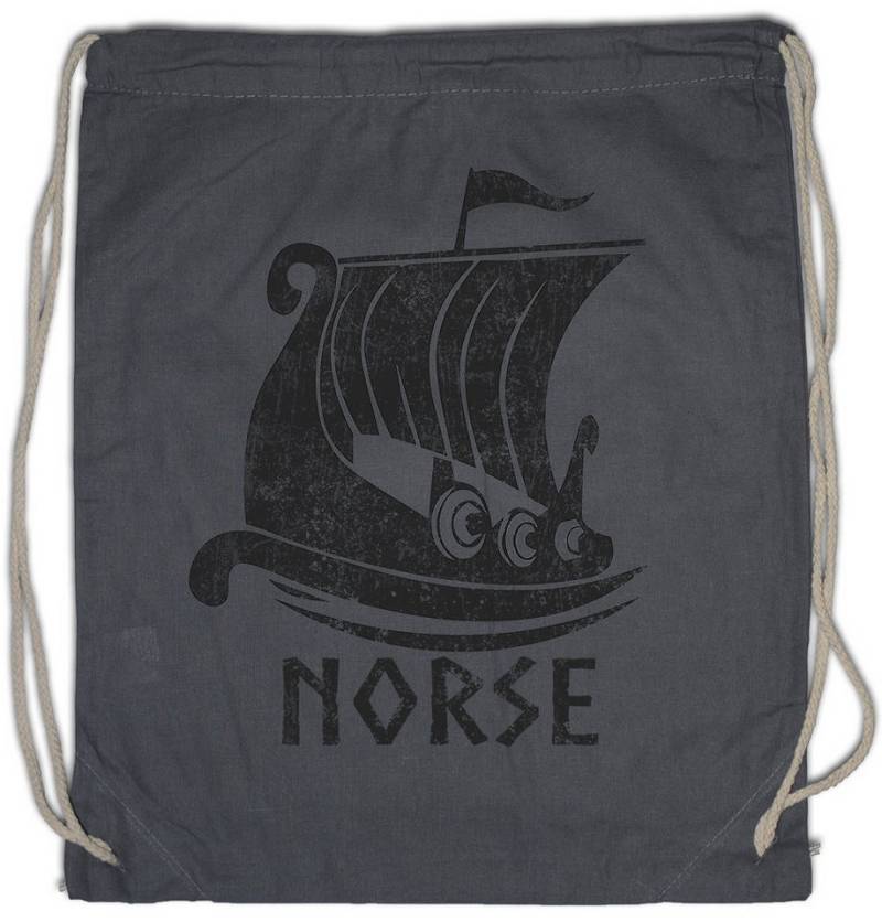 Urban Backwoods Turnbeutel Viking Ship VII Turnbeutel Schiff Drachenboot Wikinger Schädel Runen (1-tlg), Vikings Runes Walhalla Odin von Urban Backwoods
