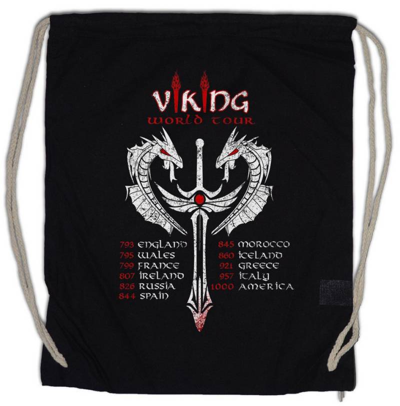Urban Backwoods Turnbeutel Viking World Tour Turnbeutel Vikings Wikinger Drachenboot Ragnar (1-tlg), Lodbrok Floki Rollo Thor von Urban Backwoods