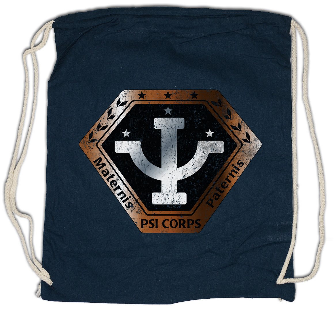 Urban Backwoods Turnbeutel Vintage Psi Corps Logo Turnbeutel Space Center TVBabylon 5 Kult (1-tlg), Series Scifi Serie Raumstation von Urban Backwoods