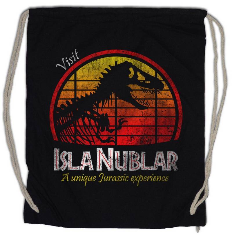 Urban Backwoods Turnbeutel Visit Island Turnbeutel I Survived Isla Nublar Park Logo Symbol Sign (1-tlg), Dinosaurier Dinosaur Jurrasic Tyrannosaurus von Urban Backwoods