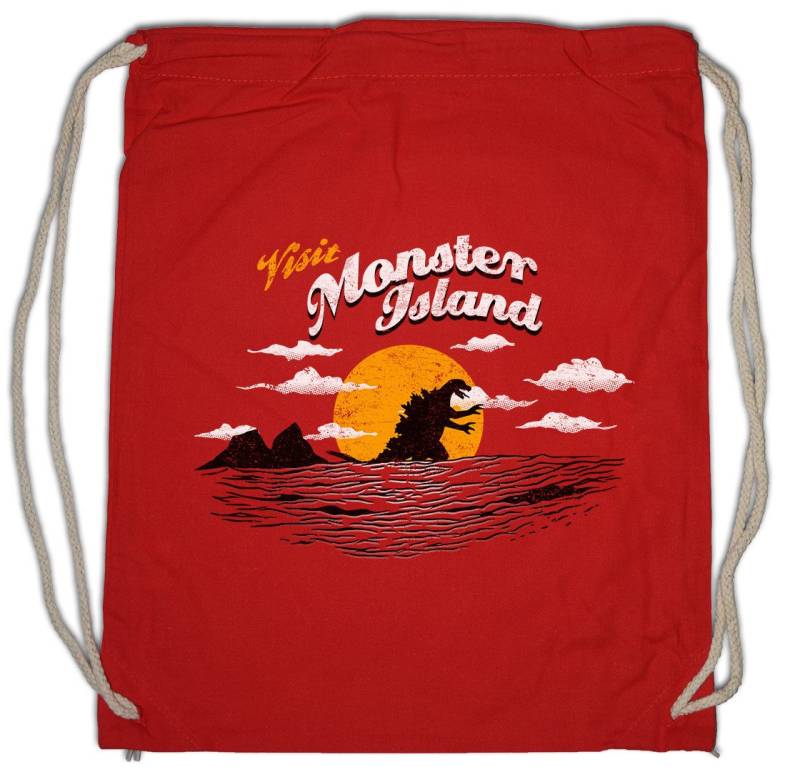 Urban Backwoods Turnbeutel Visit Monster Island Turnbeutel Godzilla Japan Insel King Holiday Kong (1-tlg), Gojira Fun Urlaub Japan von Urban Backwoods