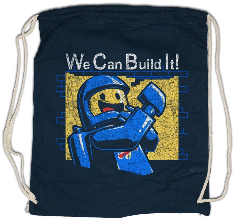 Urban Backwoods Turnbeutel We Can Build It Turnbeutel Pirate Pirates Bricks Steine Piraten Pirat (1-tlg), Fun Head Kopf Steine von Urban Backwoods