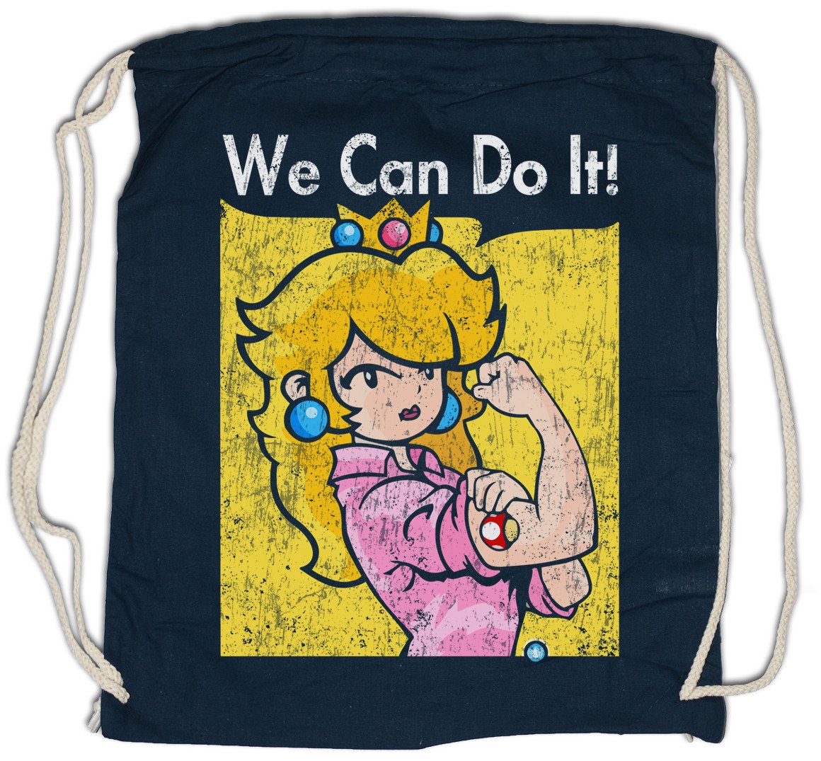 Urban Backwoods Turnbeutel We Can Do It Princess Turnbeutel Super Gamer Games Geek Mario Nerd (1-tlg), Luigi Kart Peach von Urban Backwoods