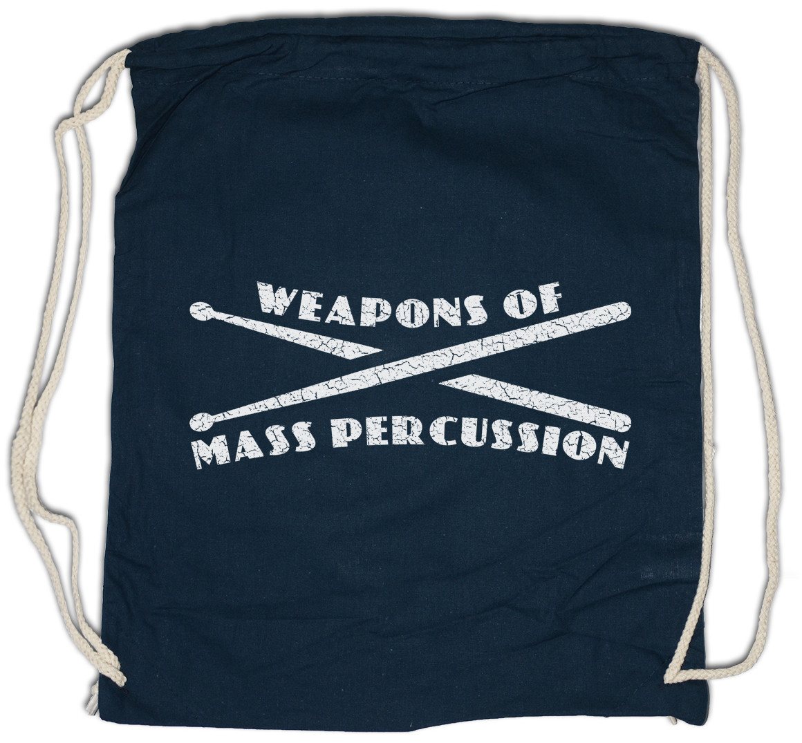 Urban Backwoods Turnbeutel Weapons Of Mass Percussion Turnbeutel Band Drum sticks Drummer Drums (1-tlg), Schlagzeuger Musiker Spieler von Urban Backwoods
