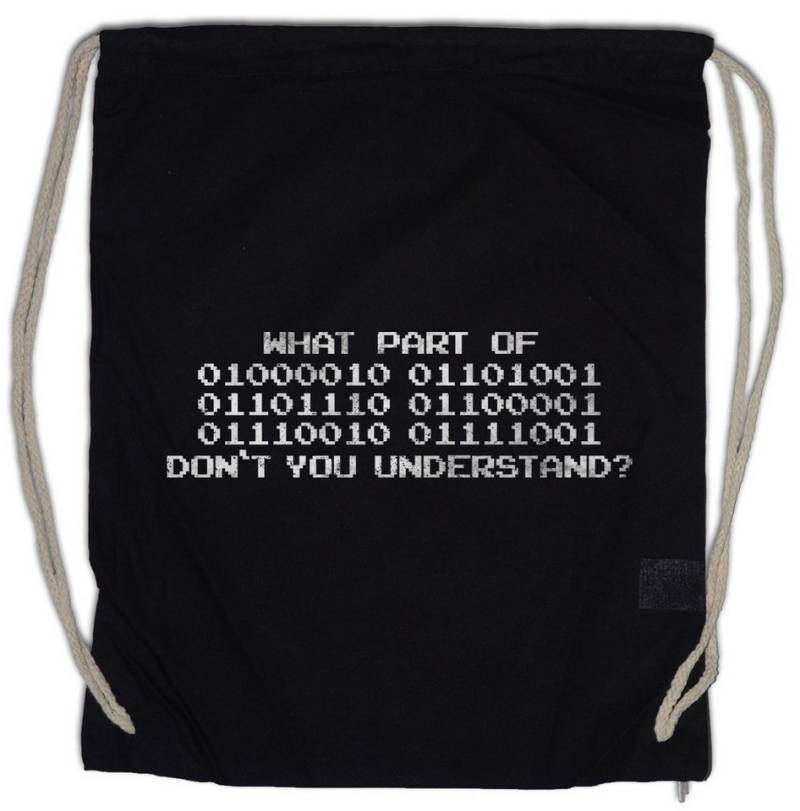 Urban Backwoods Turnbeutel What Part Of Binary Don't You Understand Turnbeutel Code Binär (1-tlg), Informatiker Informatik Computer IT von Urban Backwoods