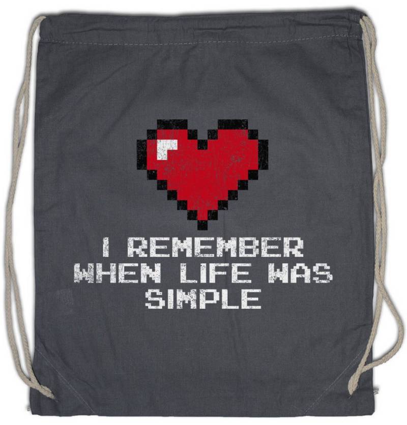 Urban Backwoods Turnbeutel When Life Was Simple Turnbeutel Gamer Dark Games Gaming Video RPG (1-tlg), Roleplay Nerd PC Admin von Urban Backwoods
