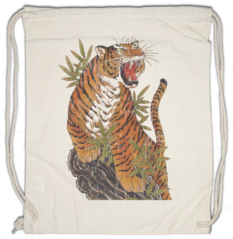 Urban Backwoods Turnbeutel Yak Tiger Turnbeutel Samurai Warrior Way Banzai Japan Japanese (1-tlg), Japanisch Tattoo Art Artist von Urban Backwoods