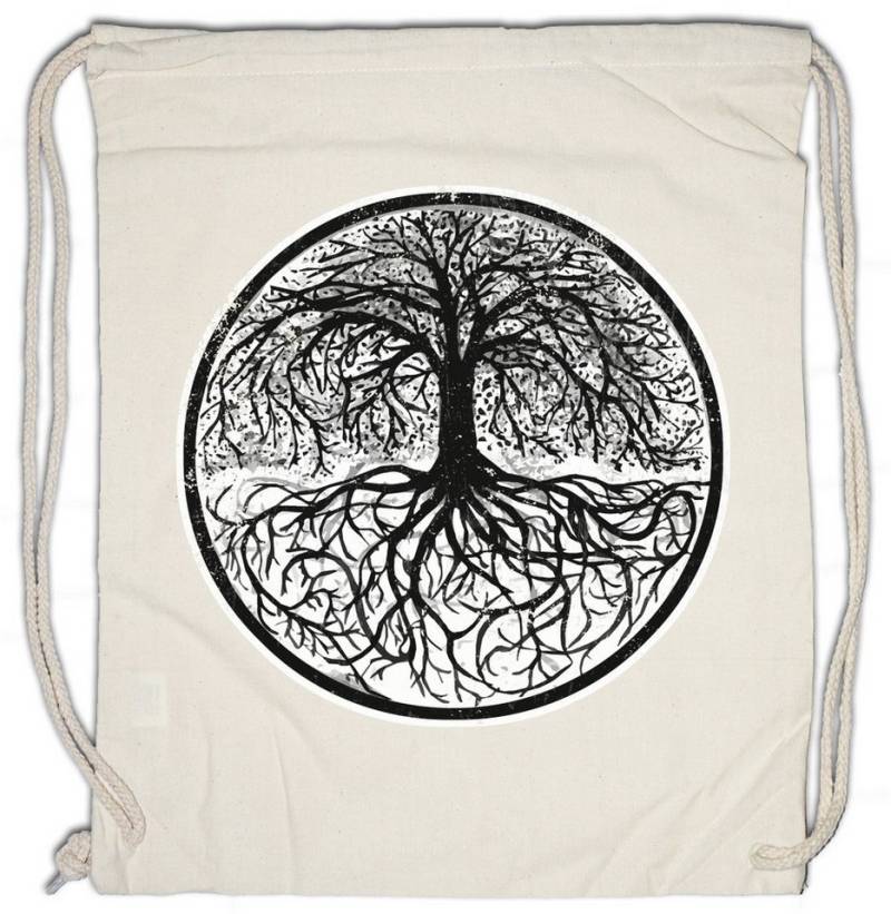 Urban Backwoods Turnbeutel Yggdrasil Tree Logo II Turnbeutel Tree Tyr Celtic Irminsul Of Thor (1-tlg), Life Wikinger Vikings Wotan von Urban Backwoods