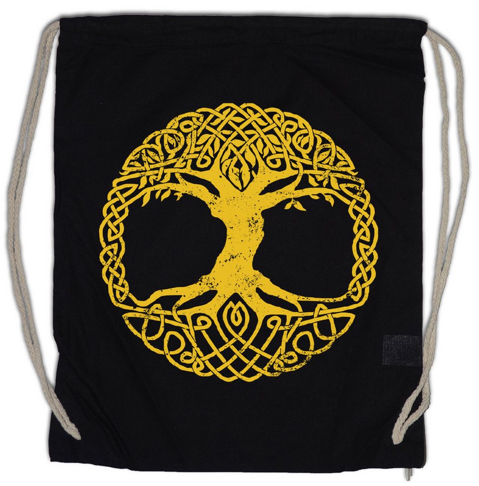 Urban Backwoods Turnbeutel Yggdrasil Tree Logo IV Yellow Turnbeutel Arsen Tyr Irminsul Of Thor (1-tlg), Life Vikings Wikinger Loki von Urban Backwoods