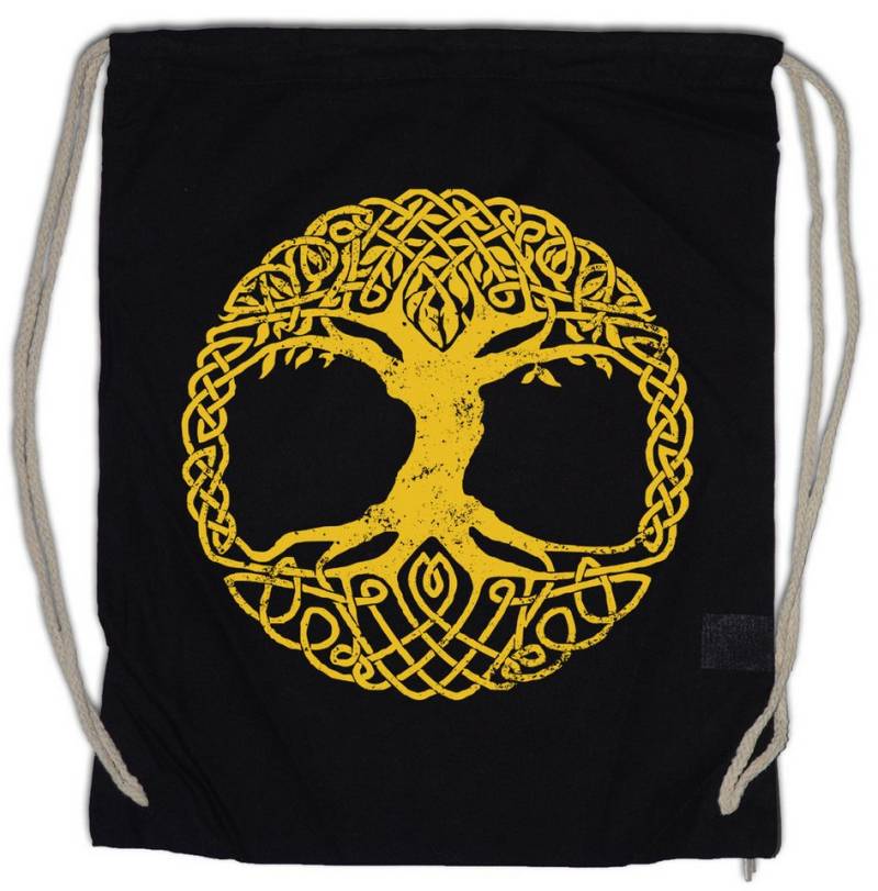 Urban Backwoods Turnbeutel Yggdrasil Tree Logo IV Yellow Turnbeutel Arsen Tyr Irminsul Of Thor (1-tlg), Life Vikings Wikinger Loki von Urban Backwoods