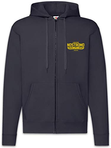 Urban Backwoods USCSS Nostromo IV Herren Zipper Hoodie Kapuzenpullover Blau Größe L von Urban Backwoods