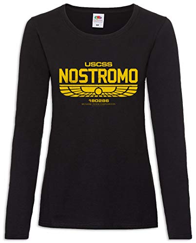 Urban Backwoods USCSS Nostromo Iv Damen Langarm T-Shirt Schwarz Größe S von Urban Backwoods