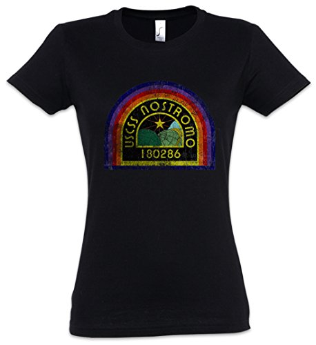Urban Backwoods USCSS Nostromo Patch Damen T-Shirt Schwarz Größe S von Urban Backwoods