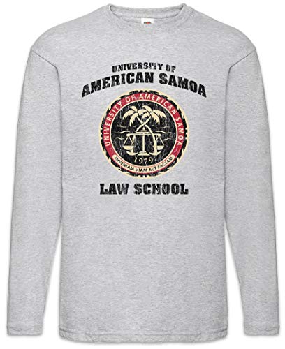 Urban Backwoods University of American Samoa Herren Langarm T-Shirt Grau Größe L von Urban Backwoods