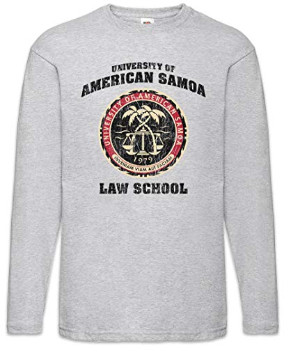 Urban Backwoods University of American Samoa Herren Langarm T-Shirt Grau Größe S von Urban Backwoods