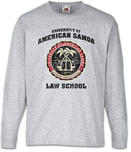 Urban Backwoods University of American Samoa Kinder Kids Mädchen Jungen Langarm T-Shirt Grau Größe 10 Jahre von Urban Backwoods