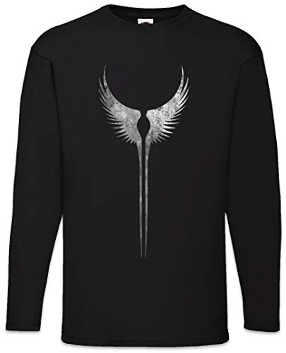 Urban Backwoods Valkyrie Wings Herren Langarm T-Shirt Schwarz Größe L von Urban Backwoods