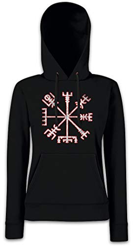 Urban Backwoods Vegvisir Viking Compass Damen Kapuzenpullover Hoodie Schwarz Größe 2XL von Urban Backwoods