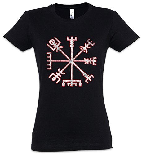 Urban Backwoods Vegvisir Viking Compass Damen T-Shirt Schwarz Größe M von Urban Backwoods